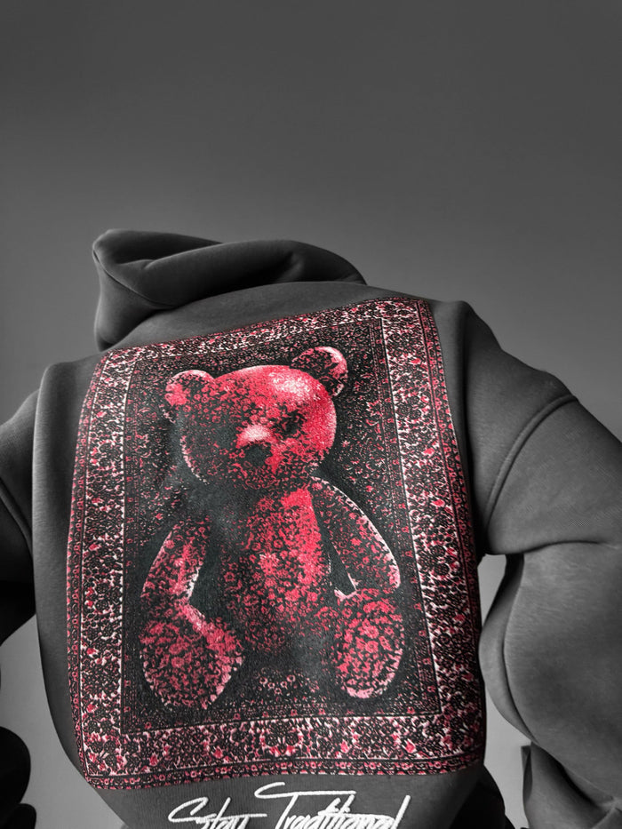 Oversize 'Stay Traditional' Hoodie - Antracit