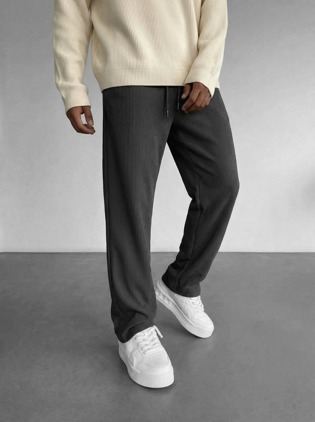 Loose Fit Cord Pant - Antracit