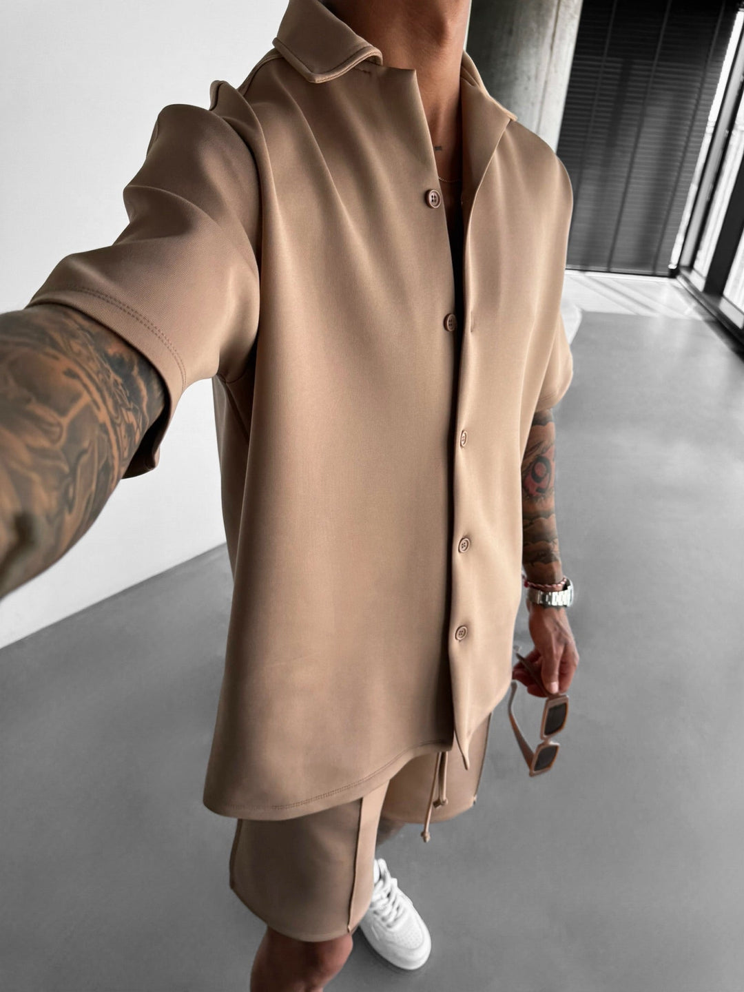 Oversize Dykarskjorta - Beige