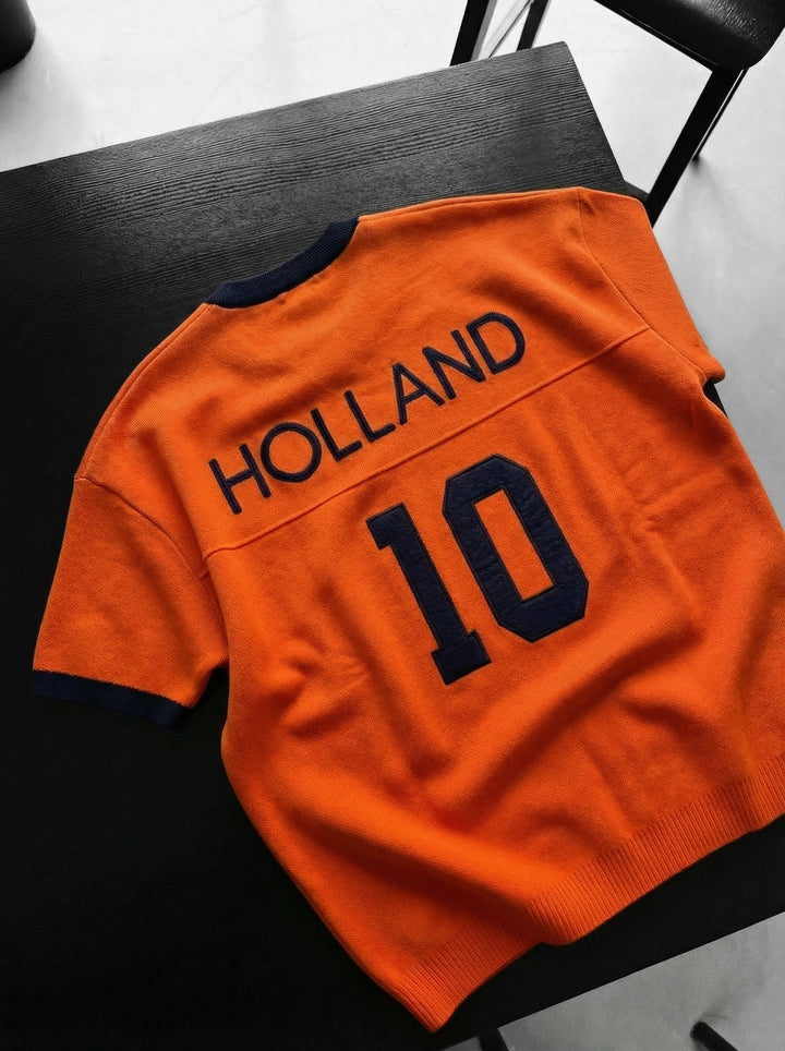 Oversize Holland Stickad T-shirt - Orange