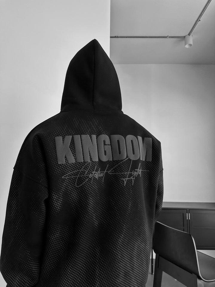 Oversize Kingdom Hoodie - Svart och Antracit