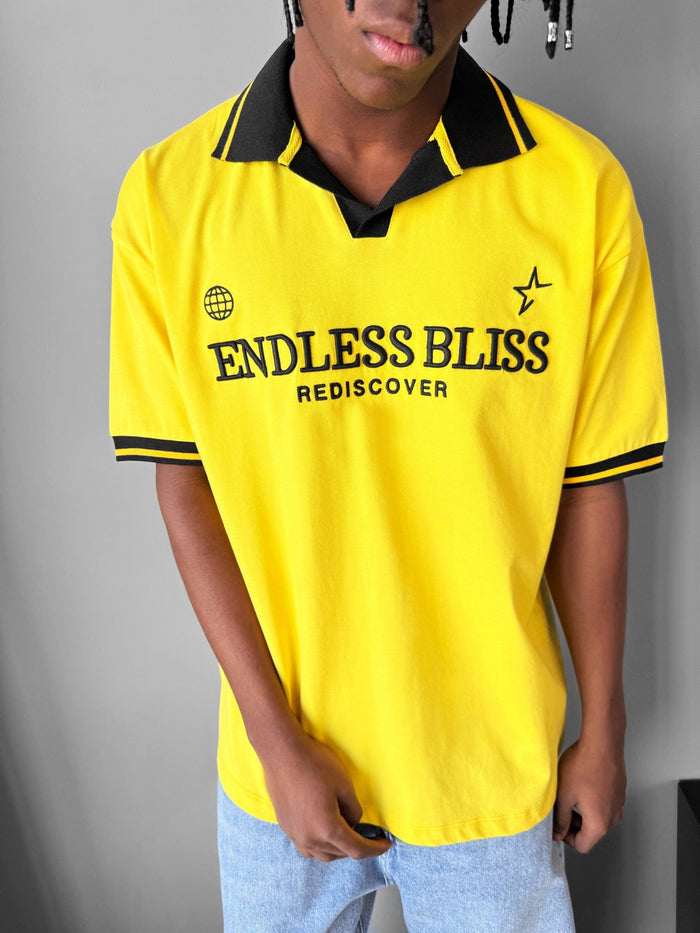 Loose Fit 'Endless Bliss' Polo T-Shirt - Gul