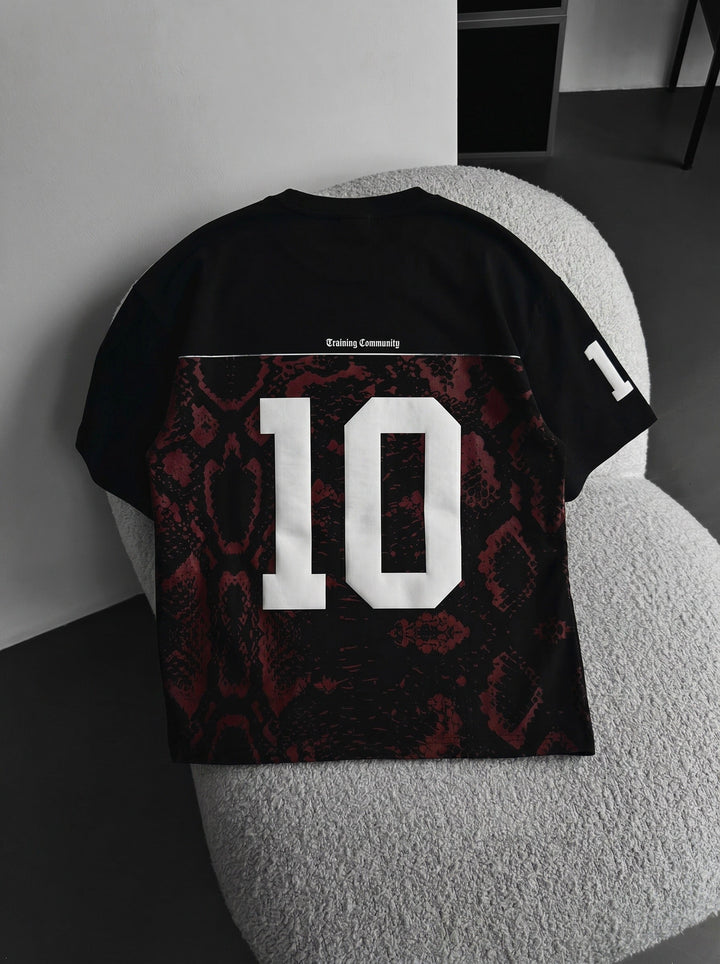 Oversize Brooklyn T-shirt - Svart och Bordeaux