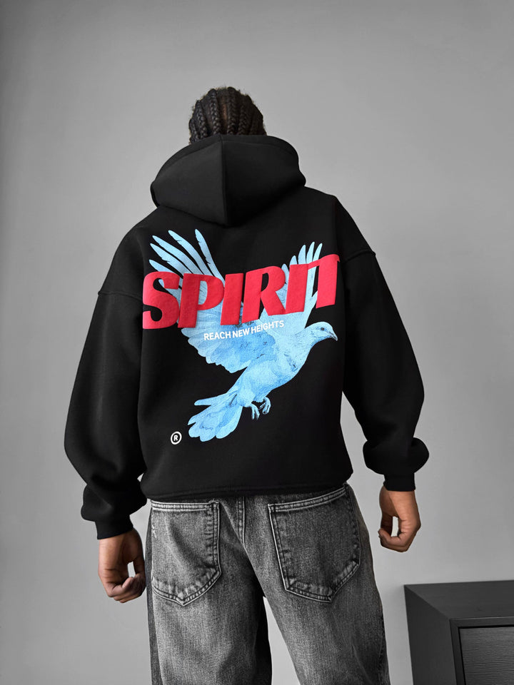 Oversize Spirit Hoodie - Svart