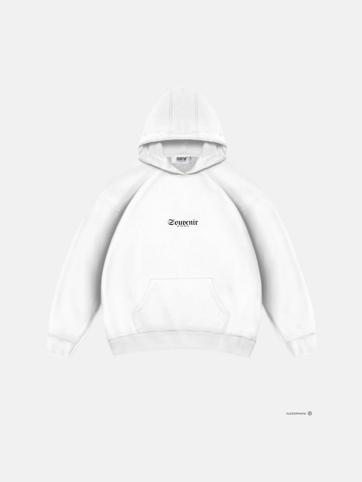 Oversize Souvenir Hoodie - Vit och Blå