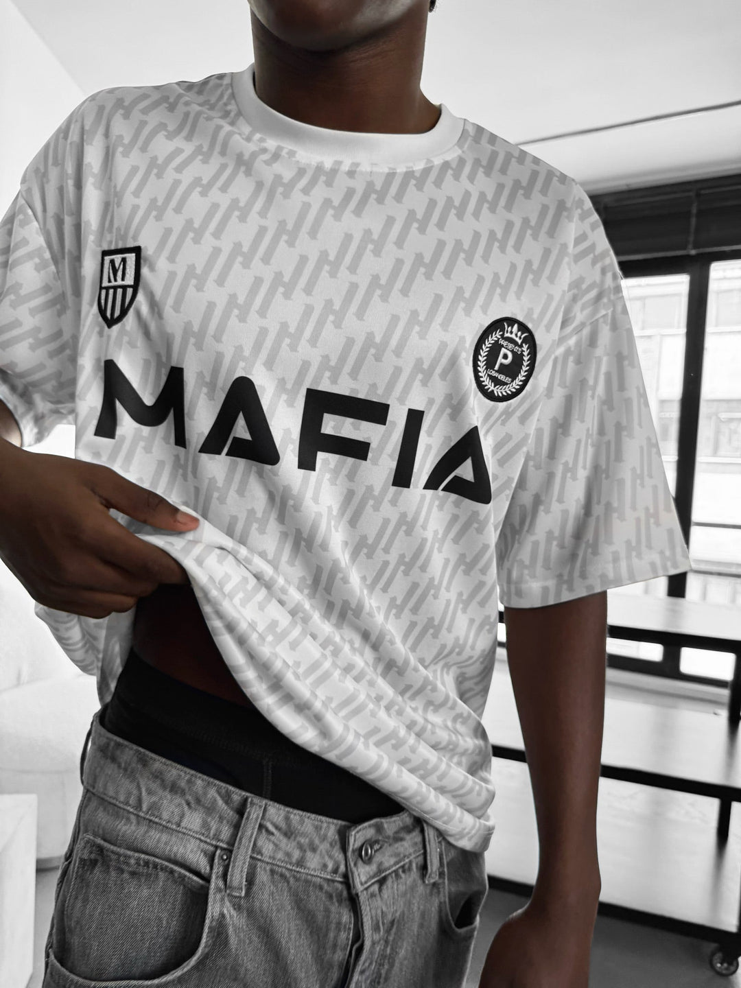 Oversize Mafia Tröja T-Shirt - Vit
