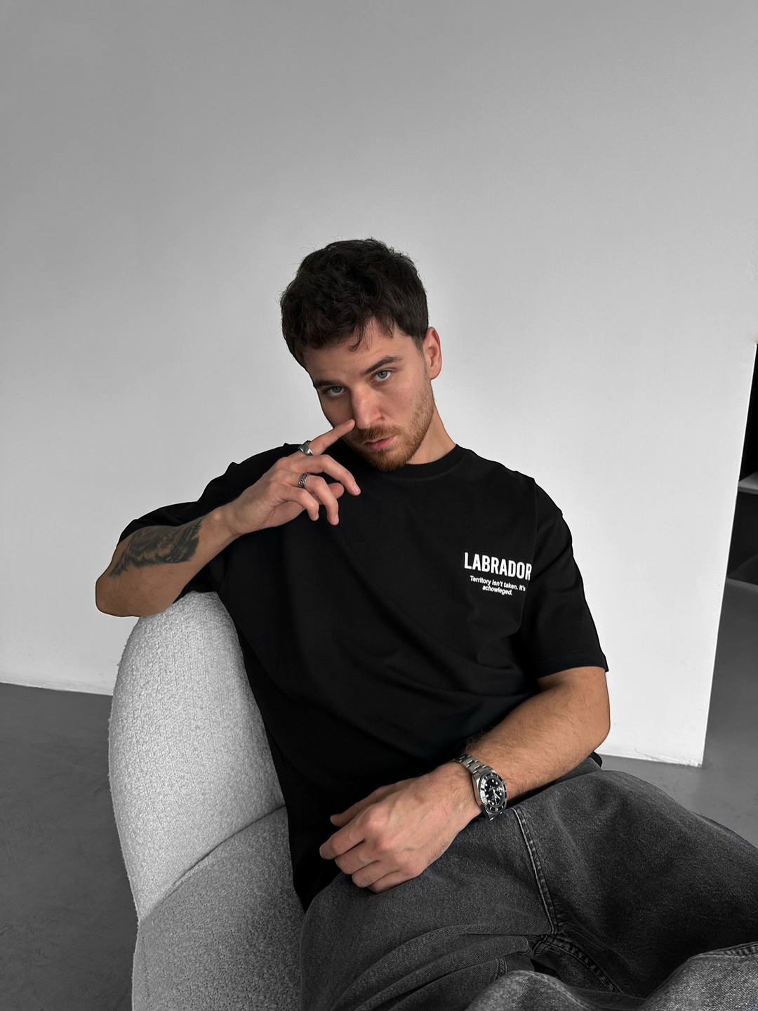 Oversize Labrador T-shirt - Svart