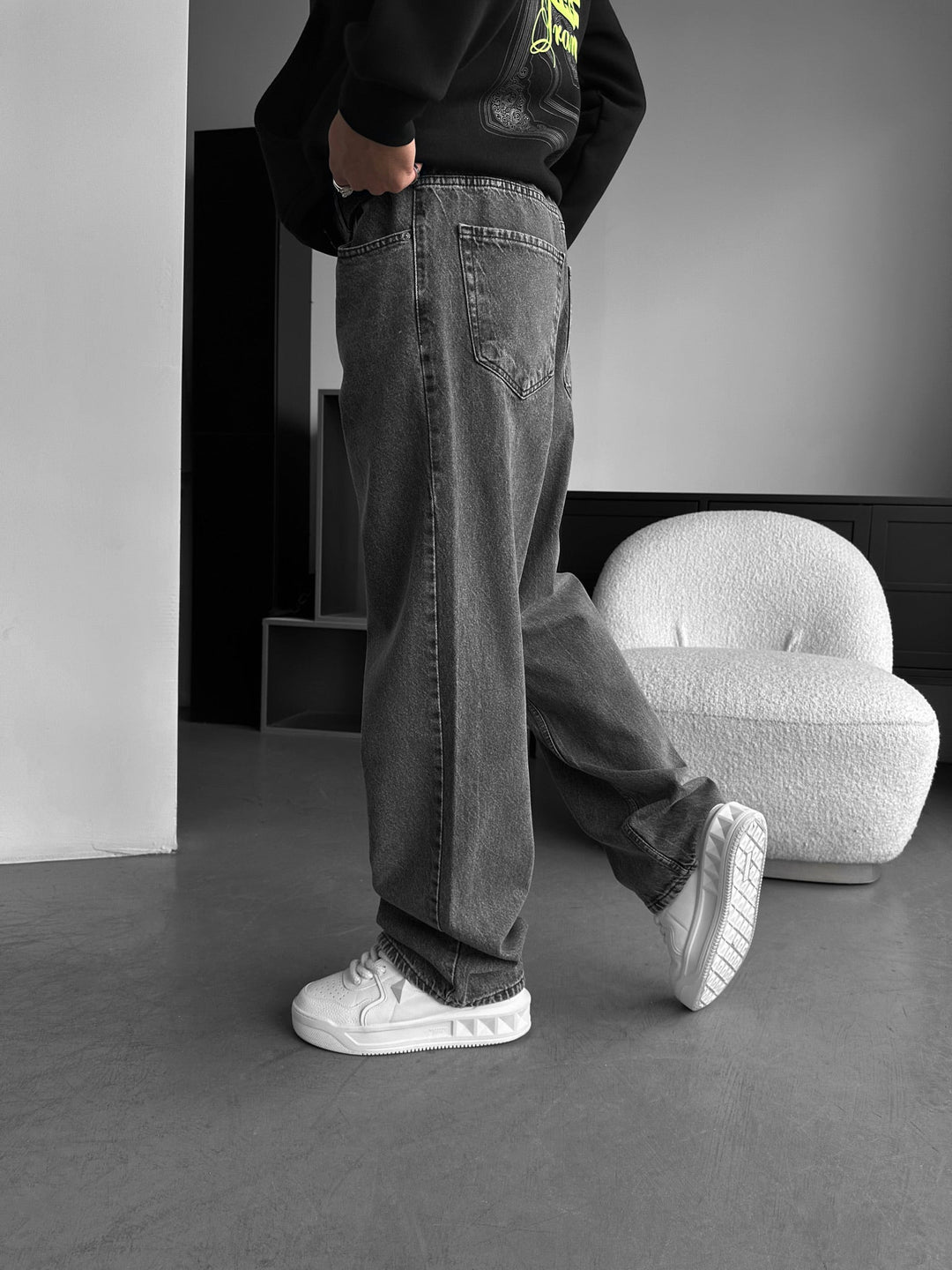 Relax Baggy Jeans - Antracit