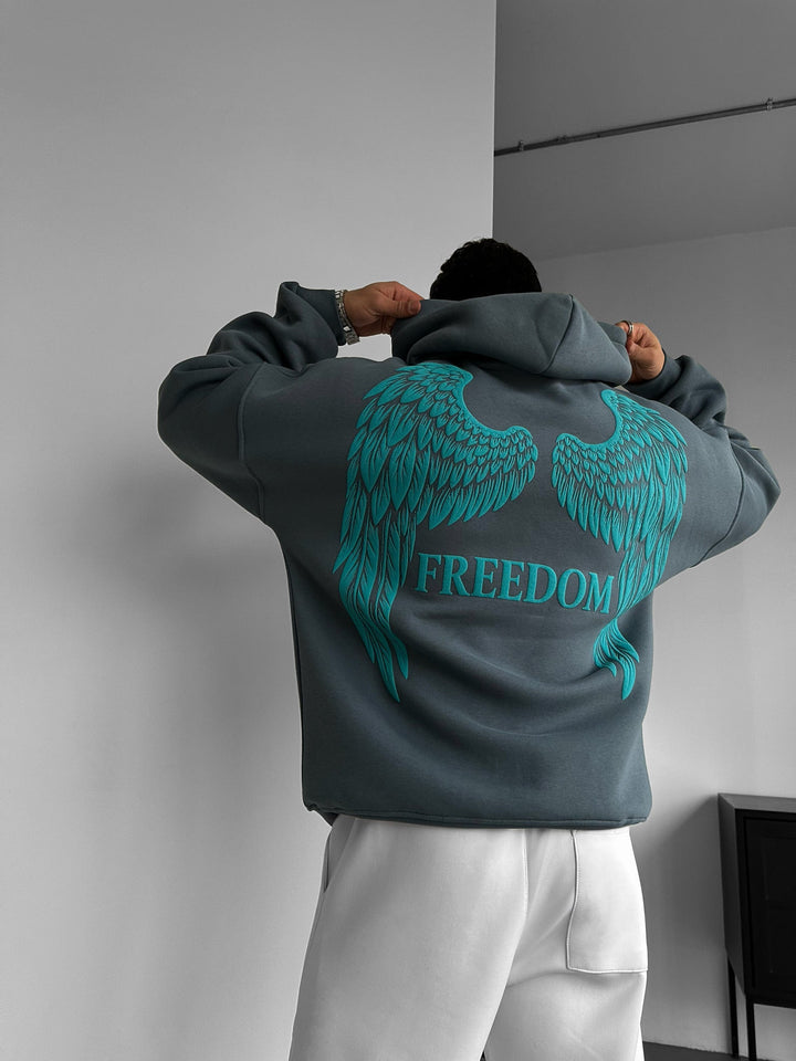 Oversize Freedom Hoodie - Stormigt Väder
