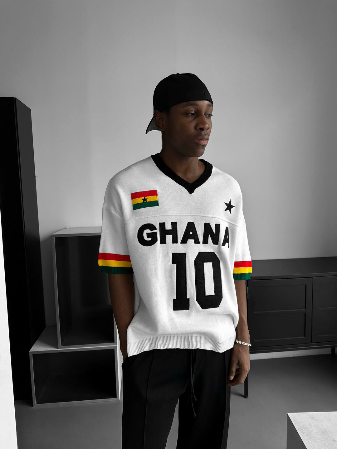 Oversize Ghana Knit T-shirt - Vit