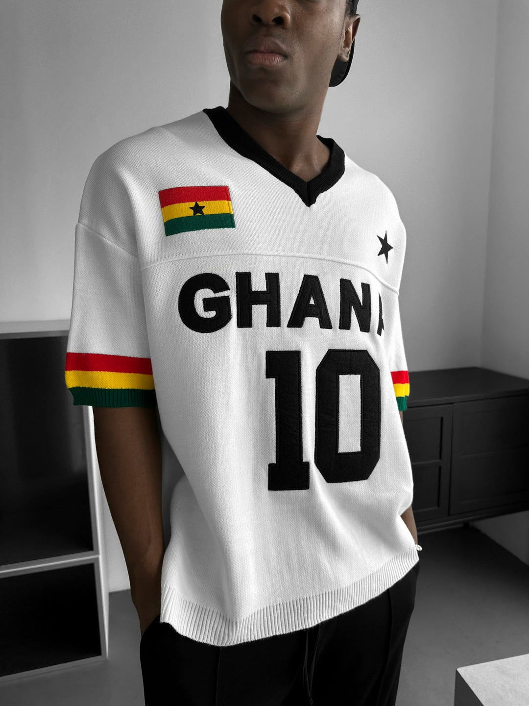 Oversize Ghana Knit T-shirt - Vit