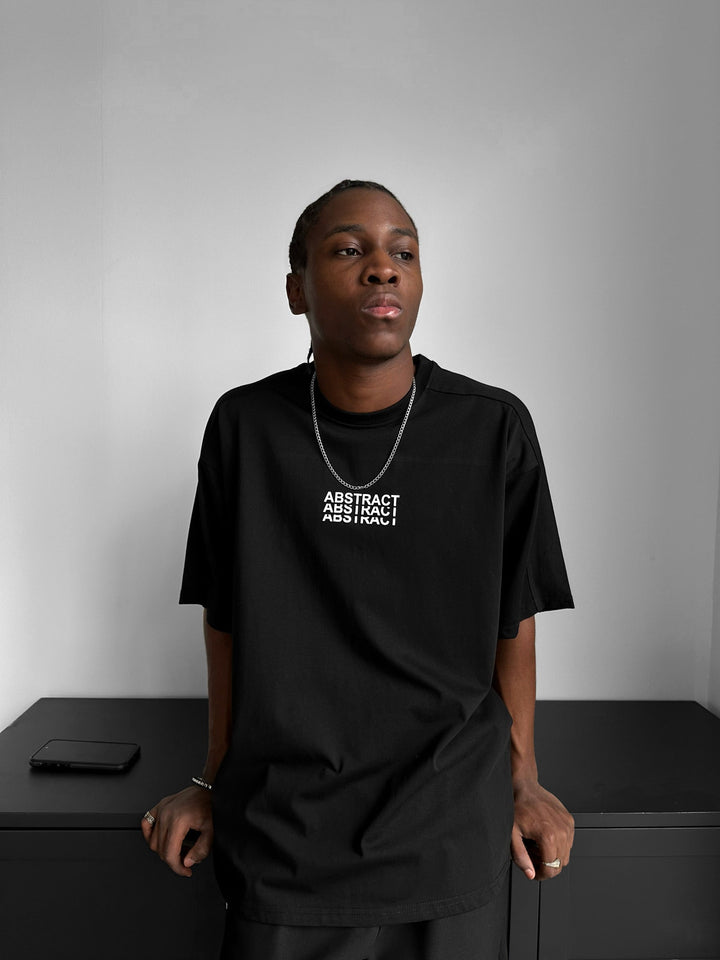 Oversize Abstract T-shirt - Svart