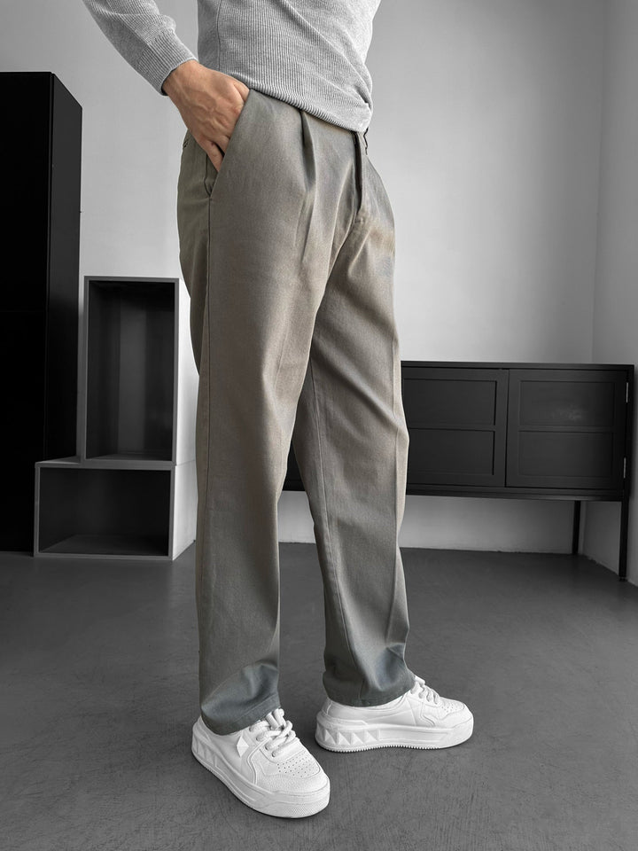Lösa Passform Casual Byxor - Khaki