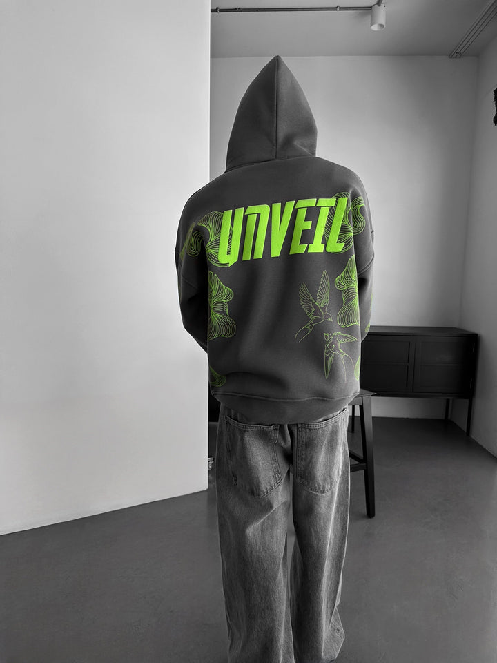 Oversize Unveil Hoodie - Antracit