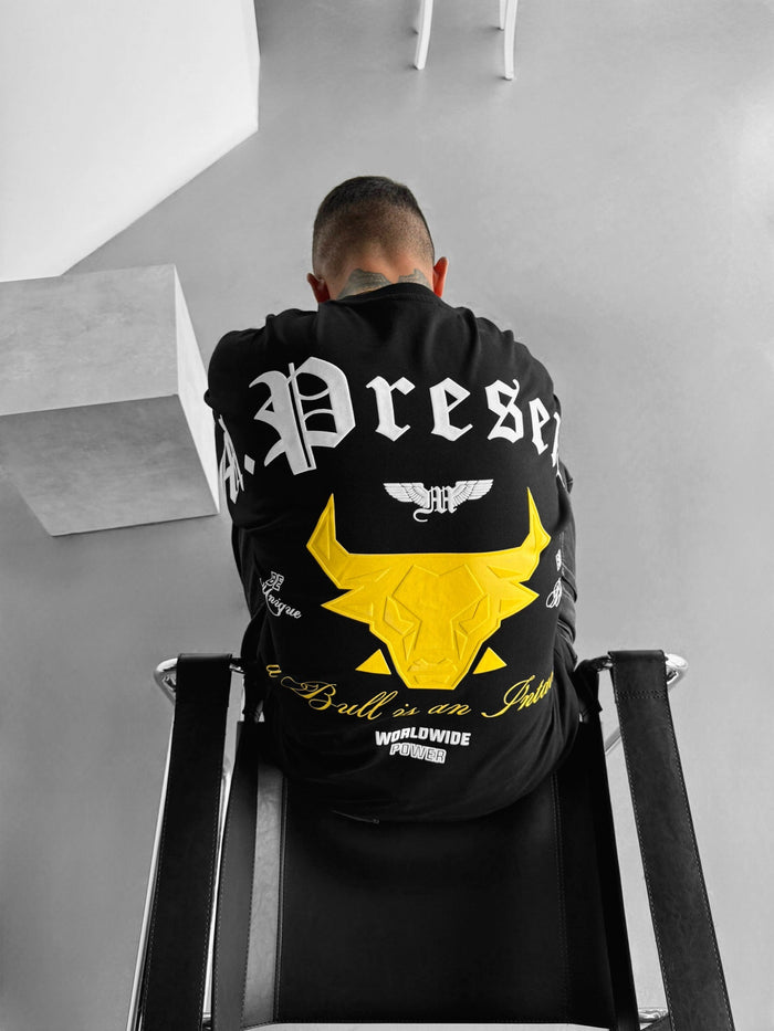 Oversize Bull Worldwide T-shirt - Svart och Gul