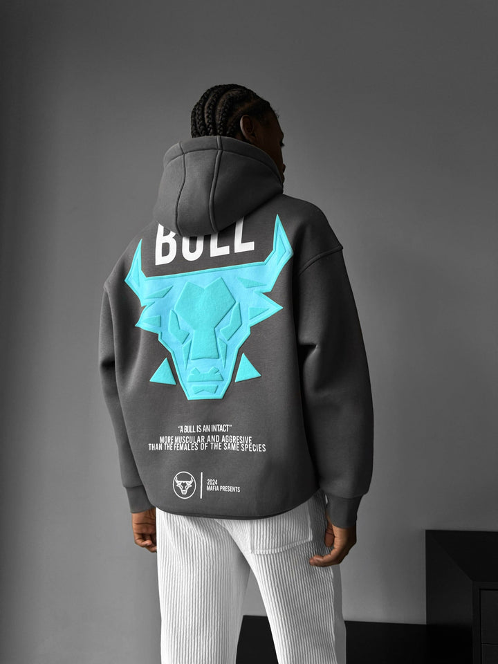 Oversize Bull Hoodie - Tornado Grey