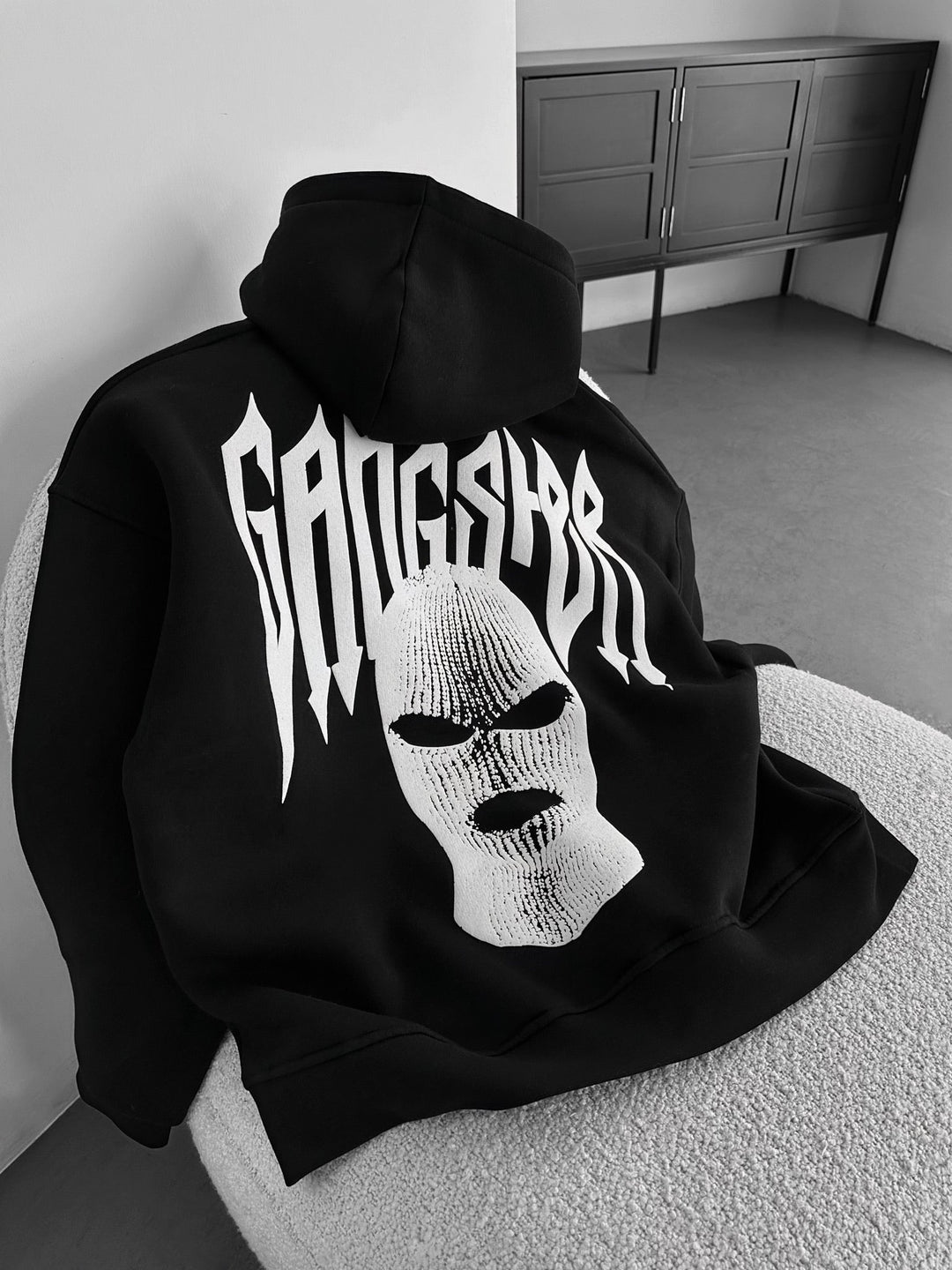 Oversize Gangster Hoodie - Svart