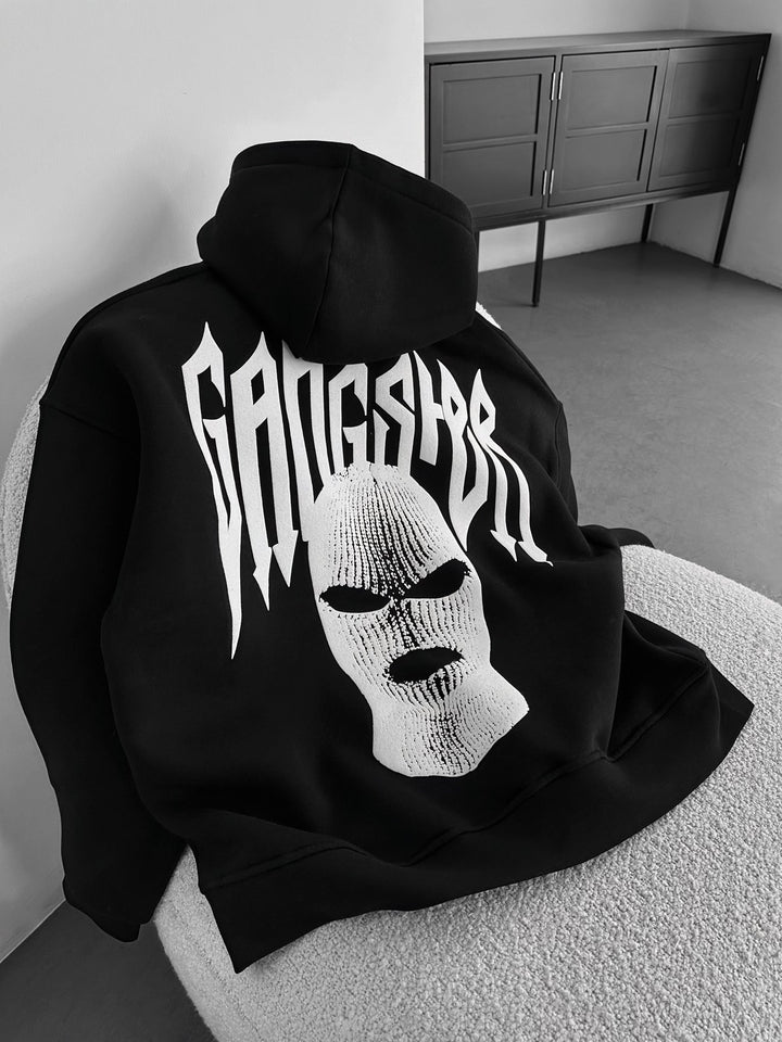 Oversize Gangster Hoodie - Svart