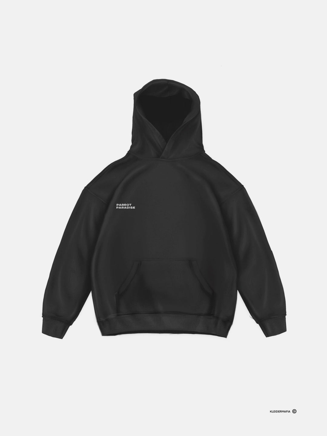 Överdimensionerad Papegoja Hoodie - Svart och Blå