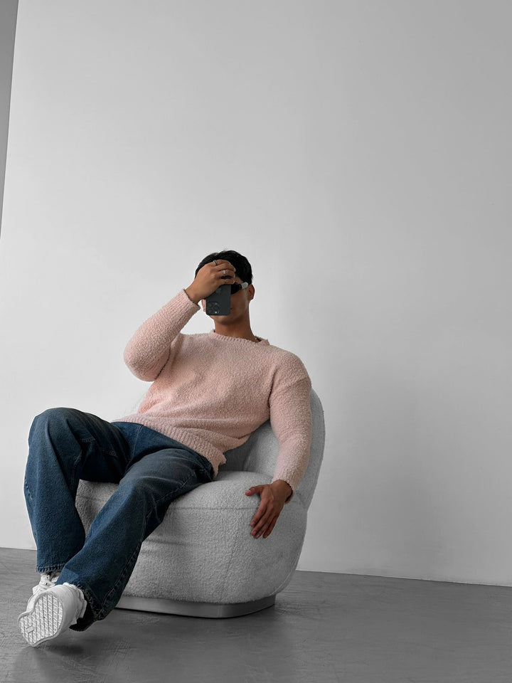 Oversize Plush Pullover - Rosarök