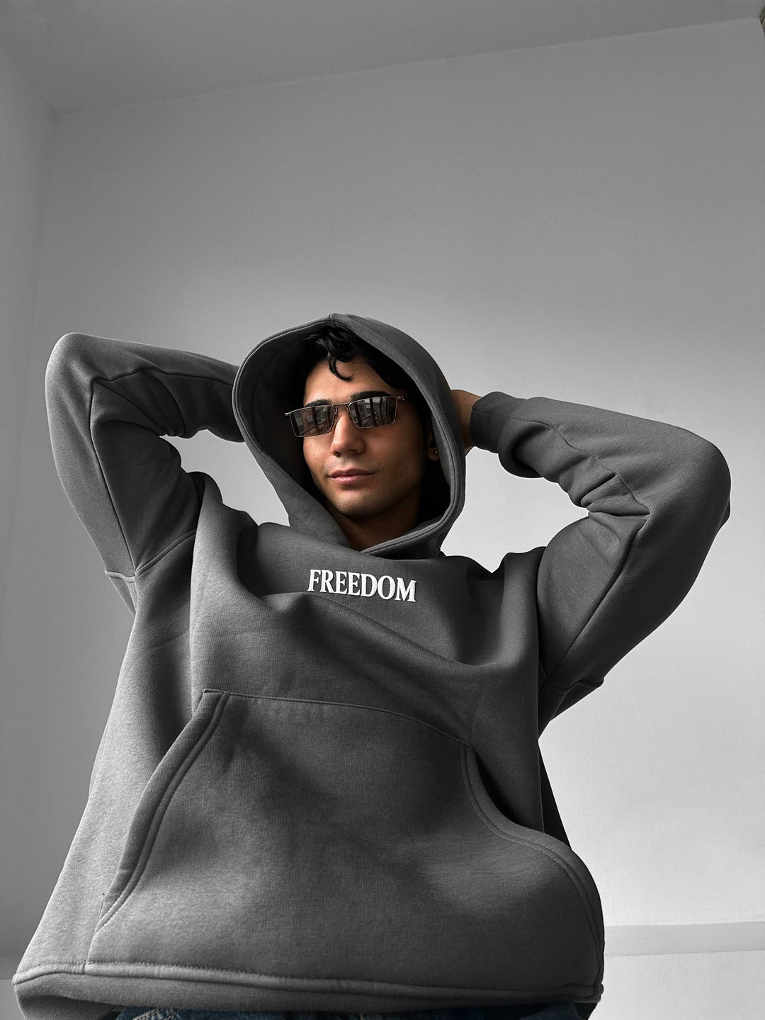 Oversize Freedom Hoodie - Antracit
