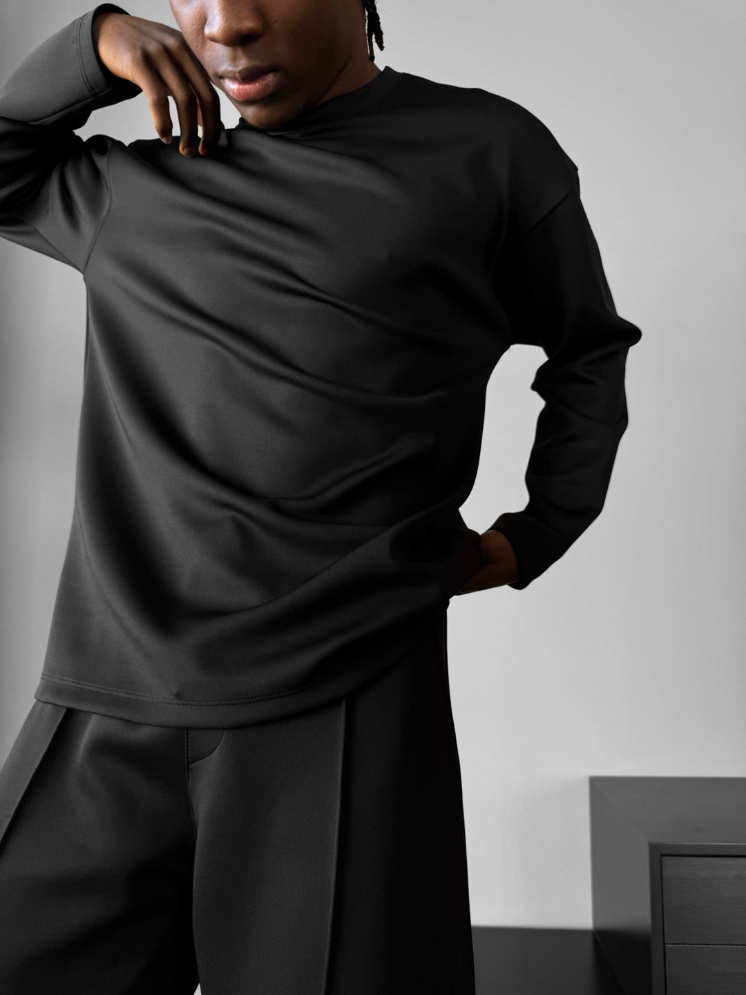 Oversize Dykarsweatshirt - Svart