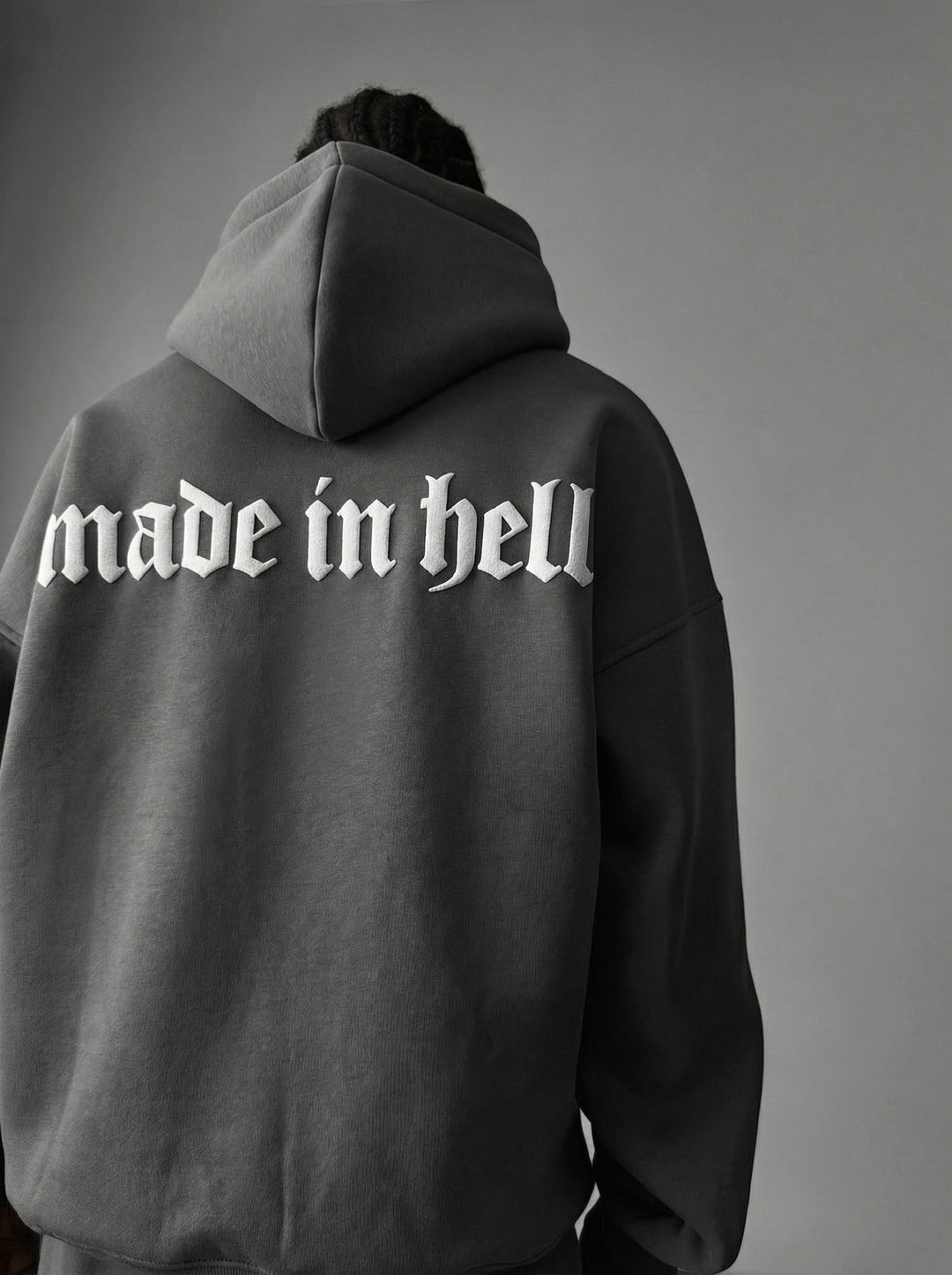 Oversize Made in Hell Hoodie - Antracit