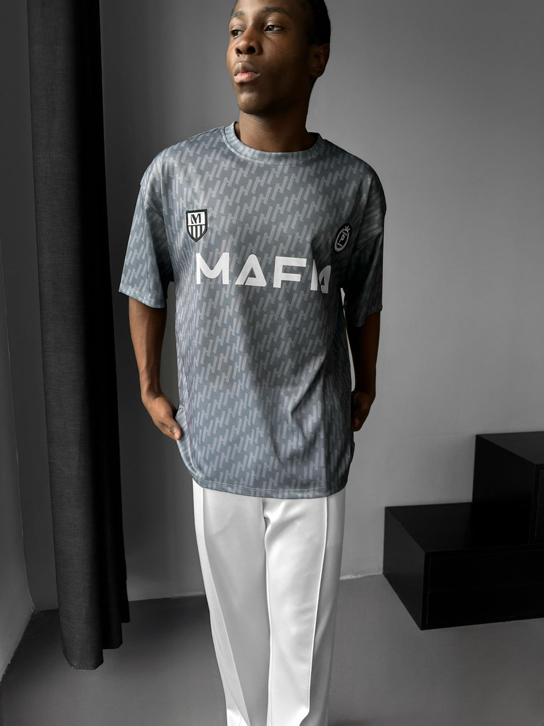 Oversize Mafia Tröja T-Shirt - Antracit