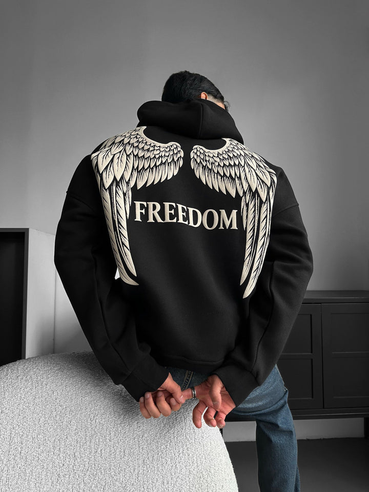 Oversize Freedom Hoodie - Svart