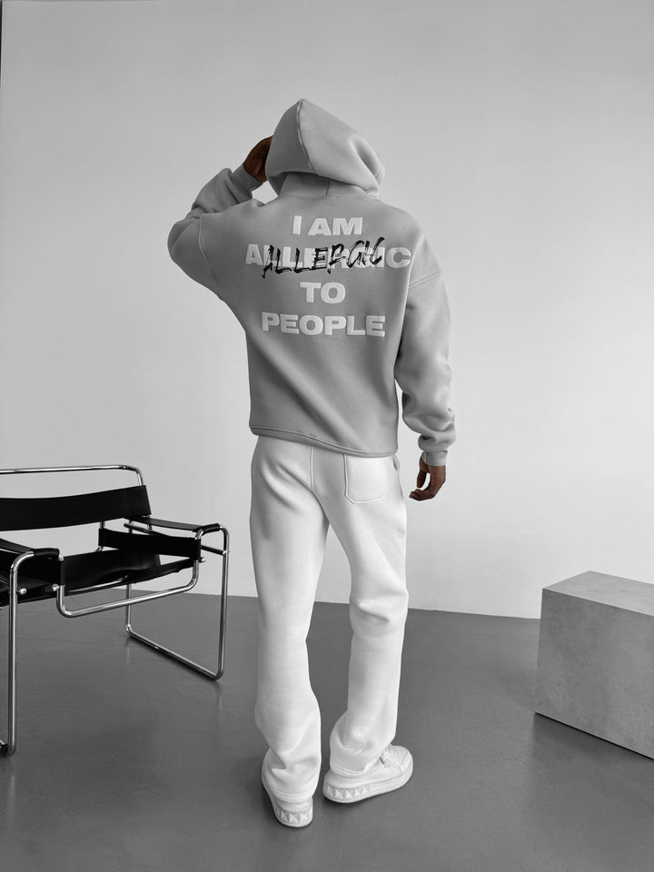 Oversize Allergisk Hoodie - Grå