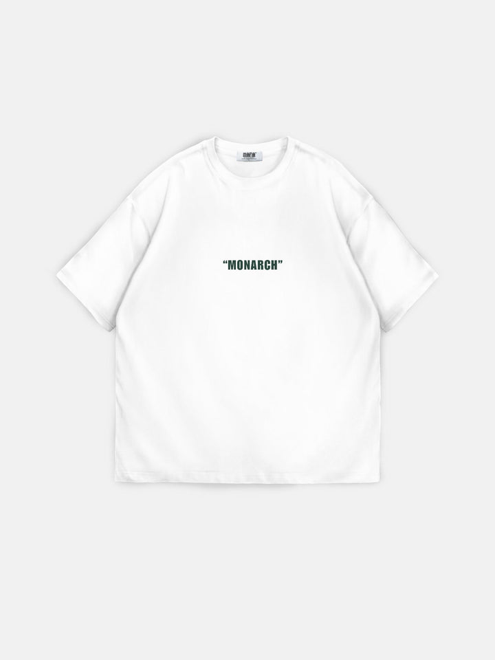 Oversize Monarch T-Shirt - Ecru och Grön