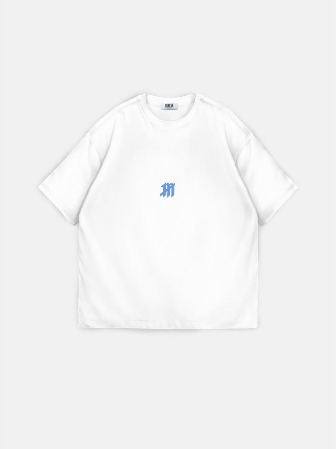 Oversize Mus-T-shirt - Vit och Blå
