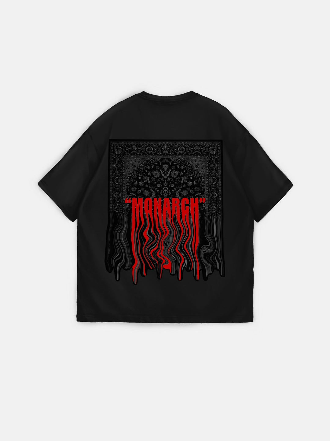 Oversize Monarch T-shirt - Svart och Bordeaux