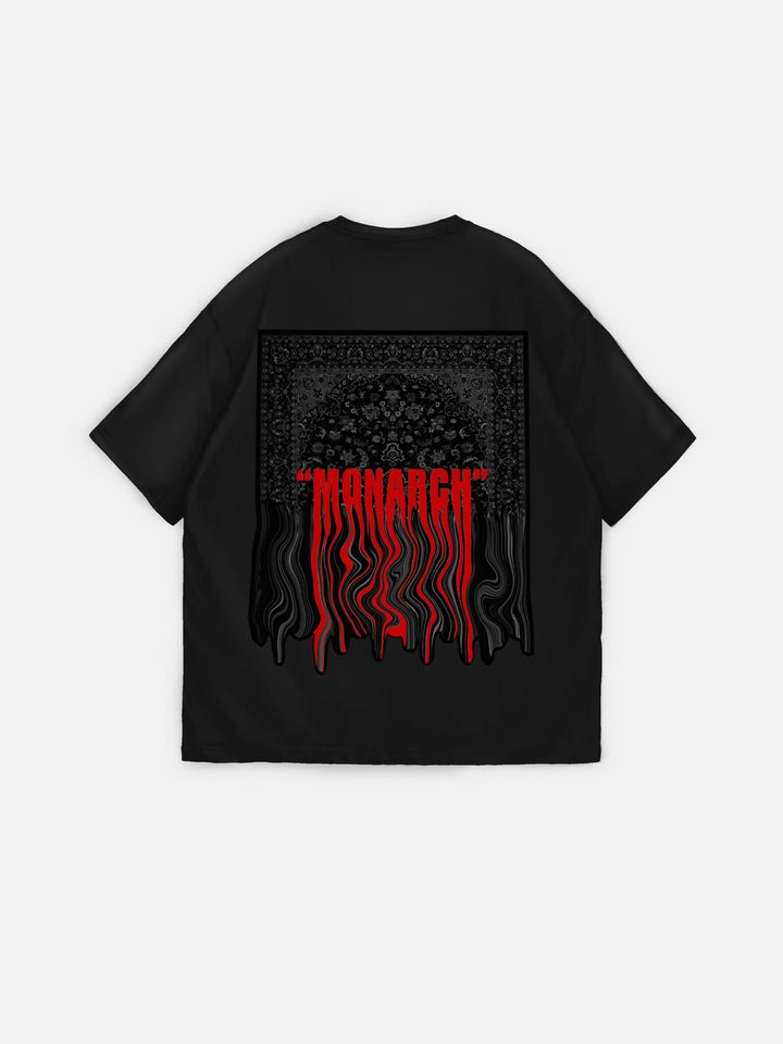Oversize Monarch T-shirt - Svart och Bordeaux