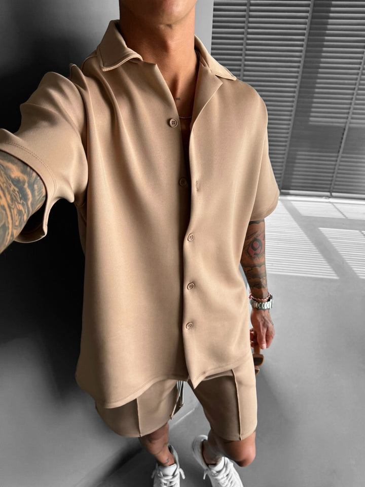 Oversize Dykarskjorta - Beige