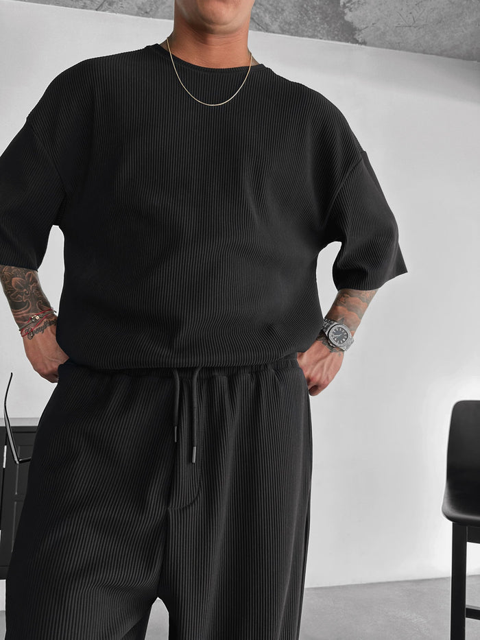Oversize Cord Tee - Svart