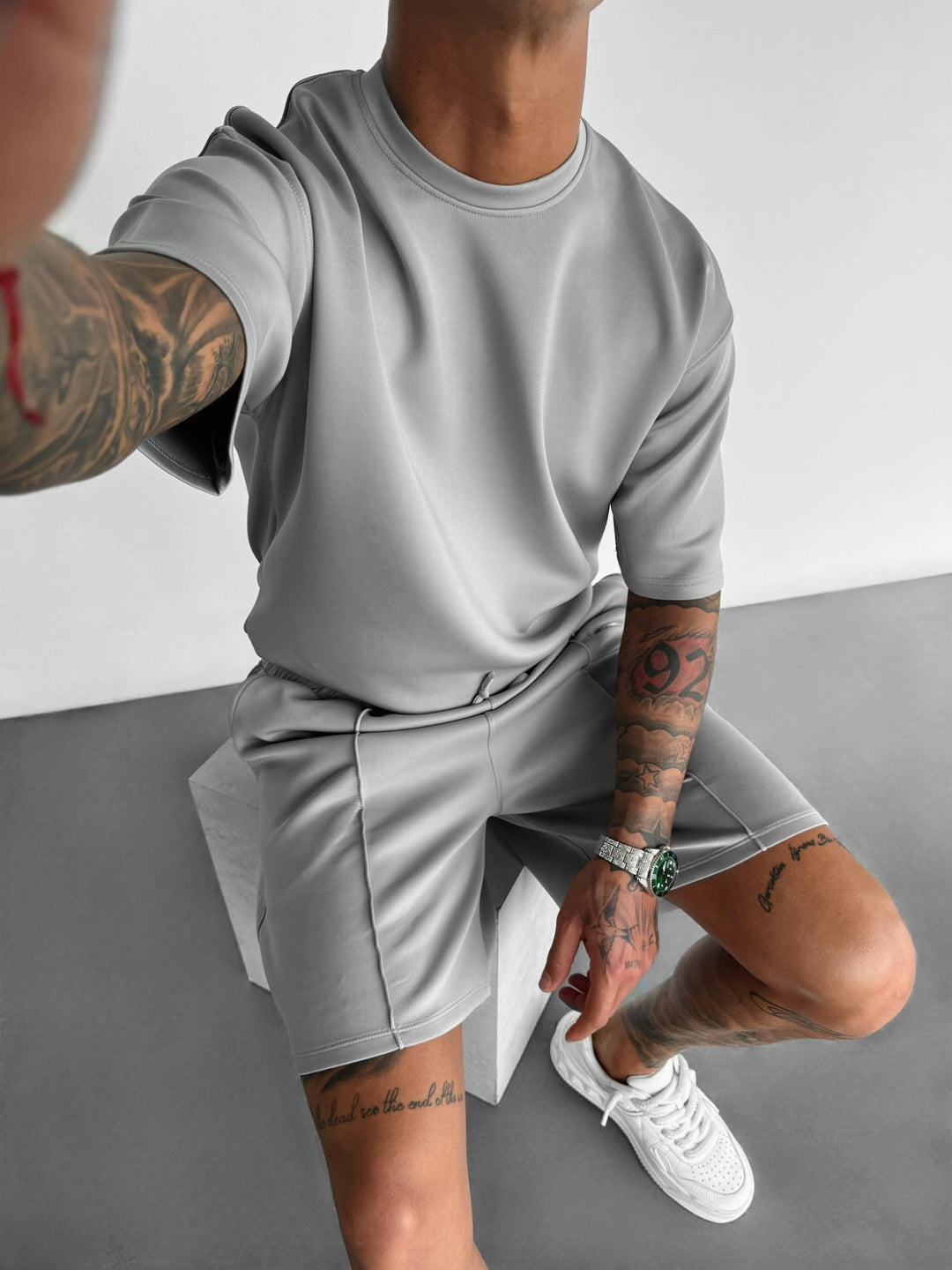 Regular Fit Diver T-shirt - Grå