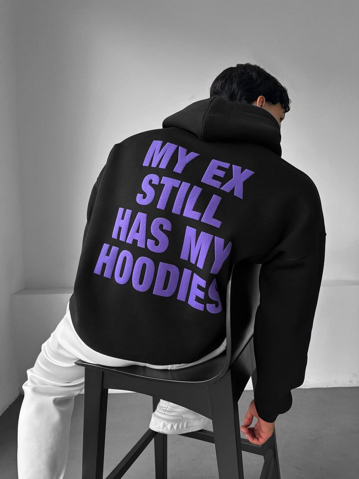 Oversize EX Del II Hoodie - Svart och Lila