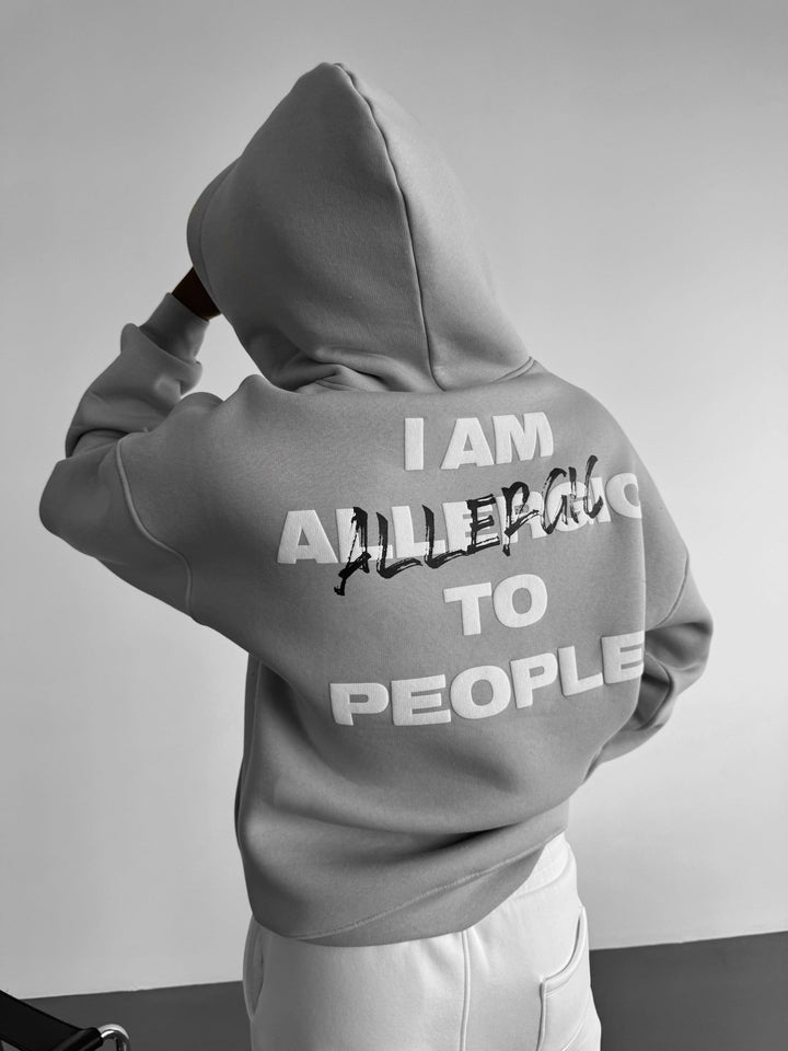 Oversize Allergisk Hoodie - Grå