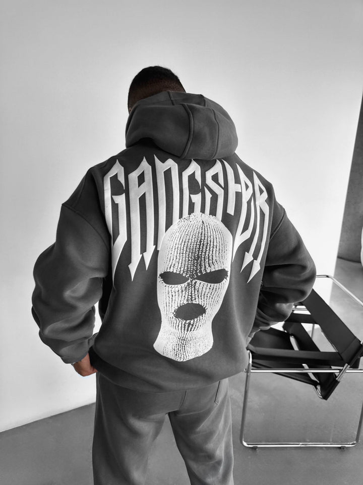 Oversize Gangster Hoodie - Antracit