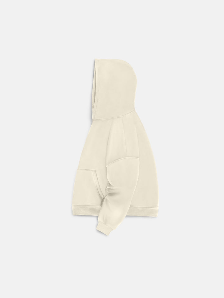 Oversize Basic Hoodie - Antik Vit