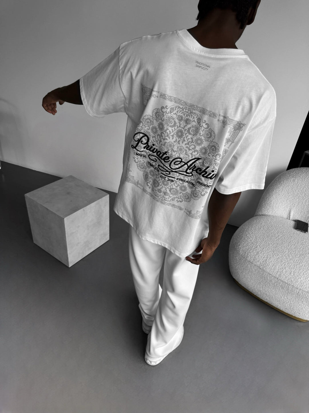 Oversize Privat Arkiv T-Shirt - Ecru