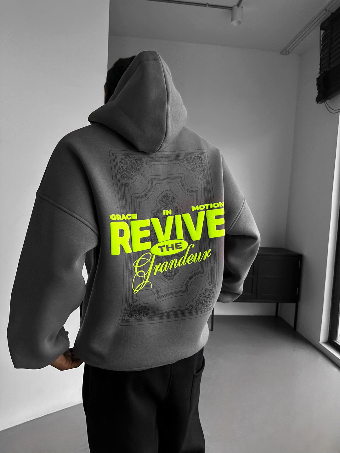 Oversize Revive Hoodie - Antracit