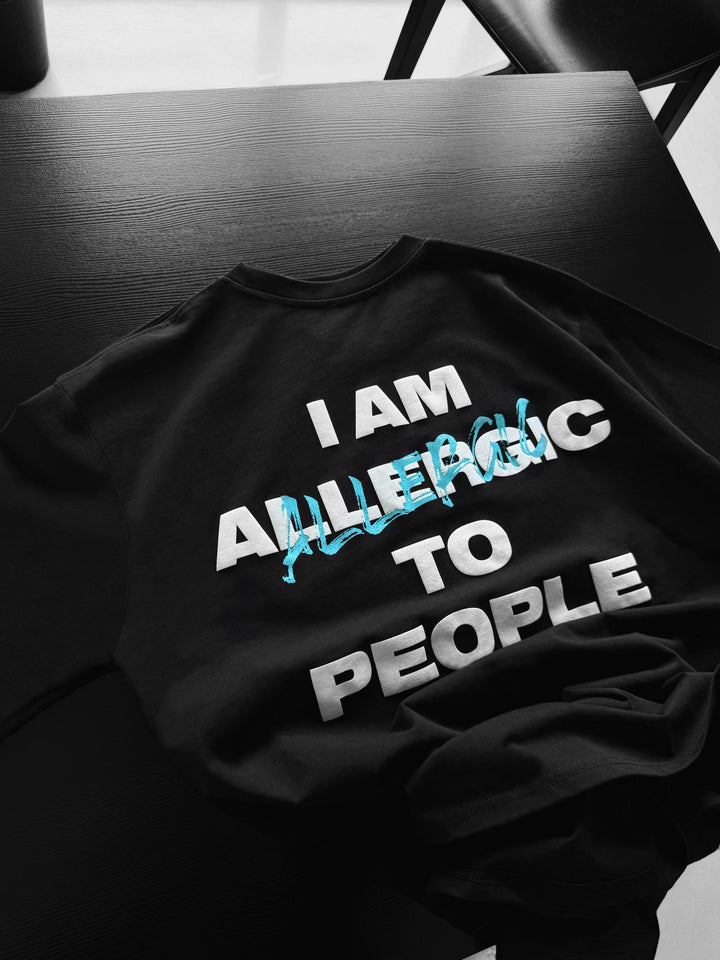 Överdimensionerad Allergisk T-shirt - Svart