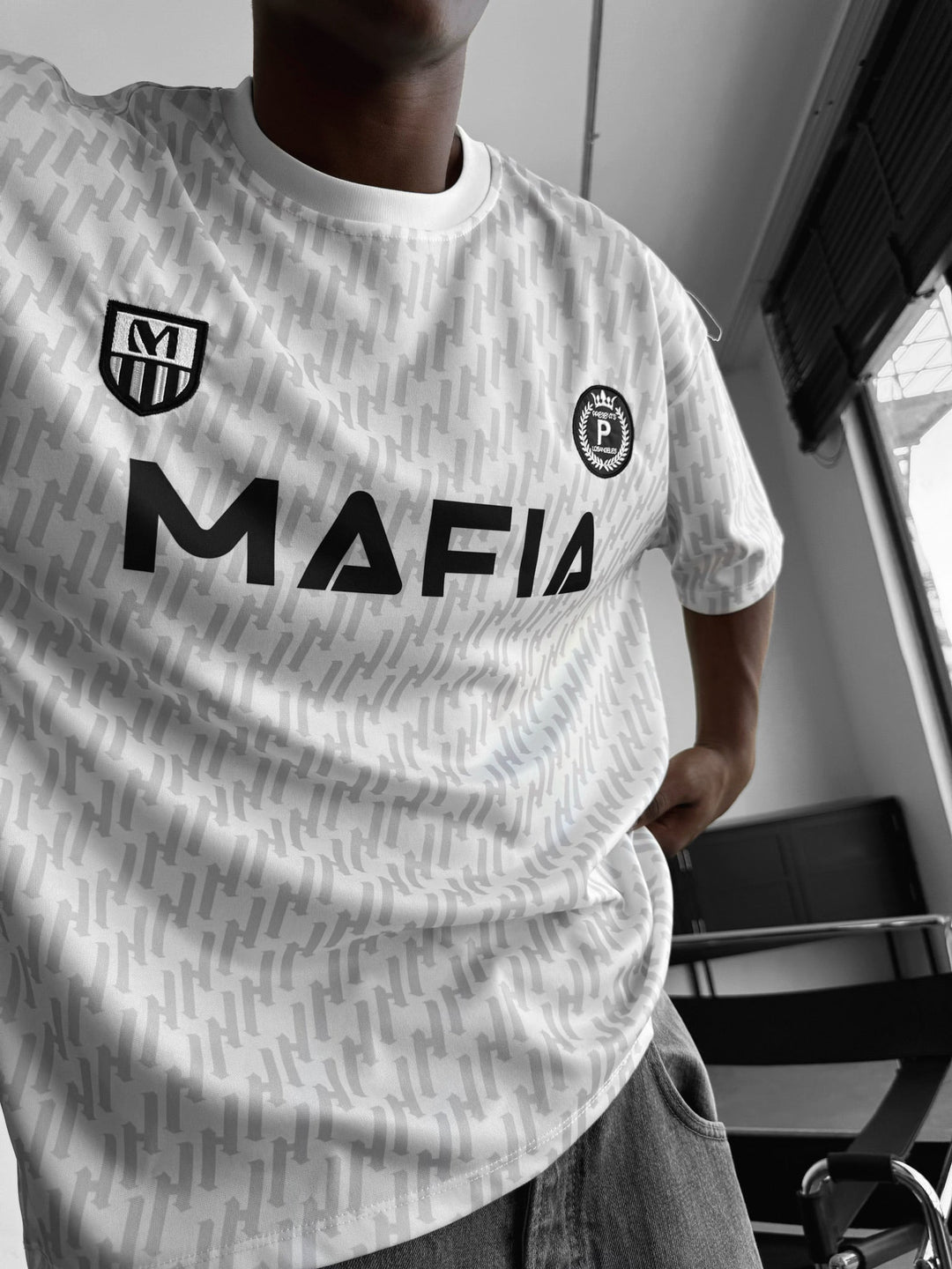 Oversize Mafia Tröja T-Shirt - Vit
