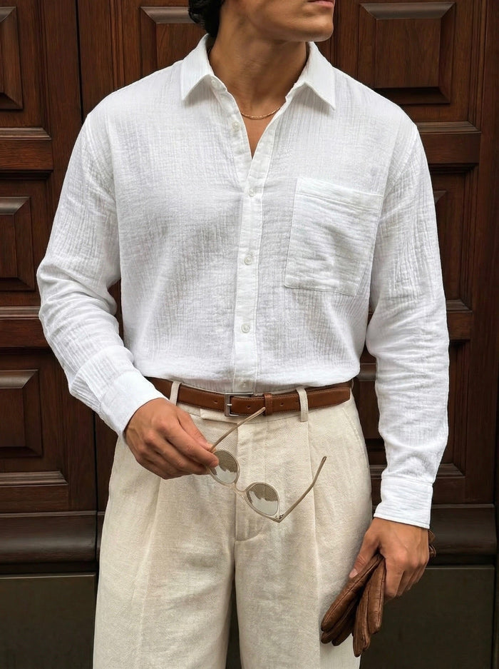 Oversize Muslin Skjorta - Vit