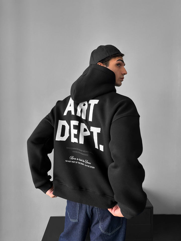 Oversize Art Dept. Hoodie - Svart