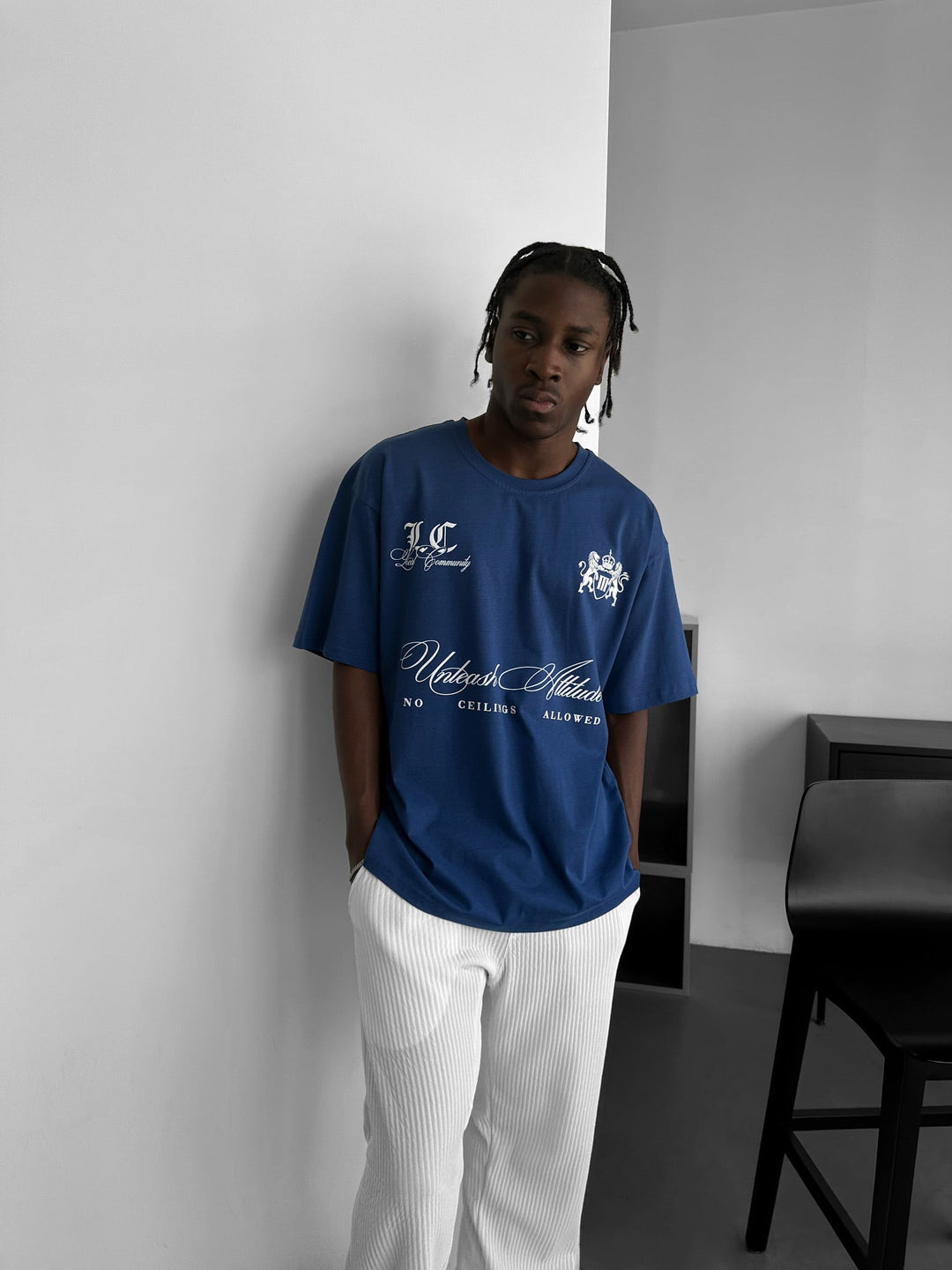 Oversize Lokal T-shirt - Navy Peony
