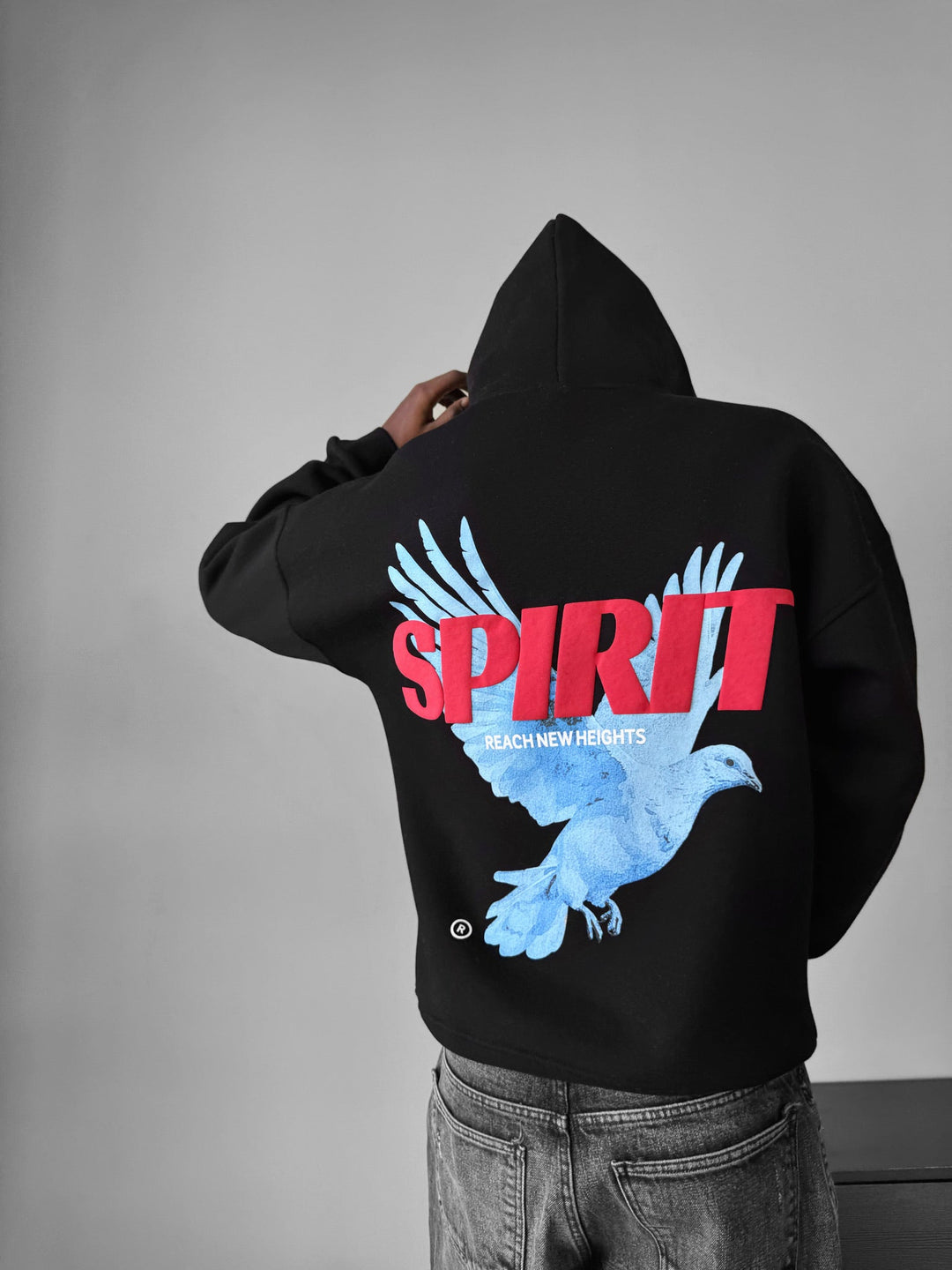 Oversize Spirit Hoodie - Svart