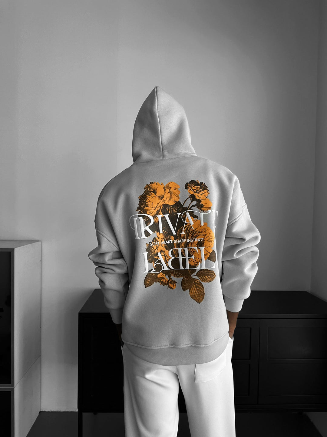 Oversize Private Label Hoodie - Grå